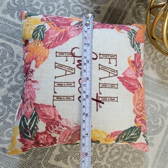 Fall Sweet Fall Mini Accent Pillow leaves heart - Picture 7 of 11